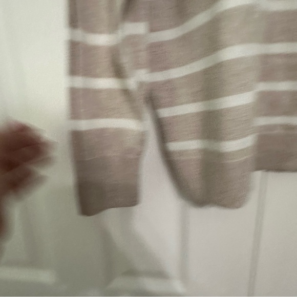 Tan and Cream/white stripe sweater - Picture 5 of 5